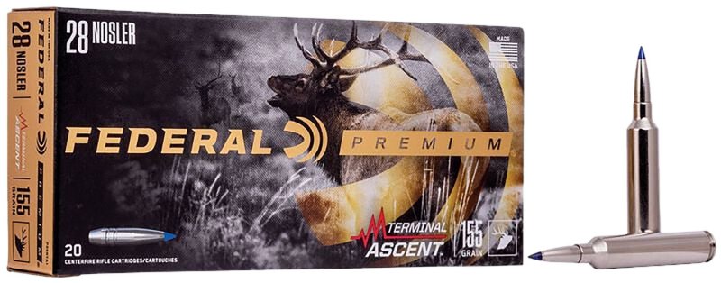 Federal P28NTA1 Premium 28 Nosler 155gr Terminal Ascent 20 Rounds