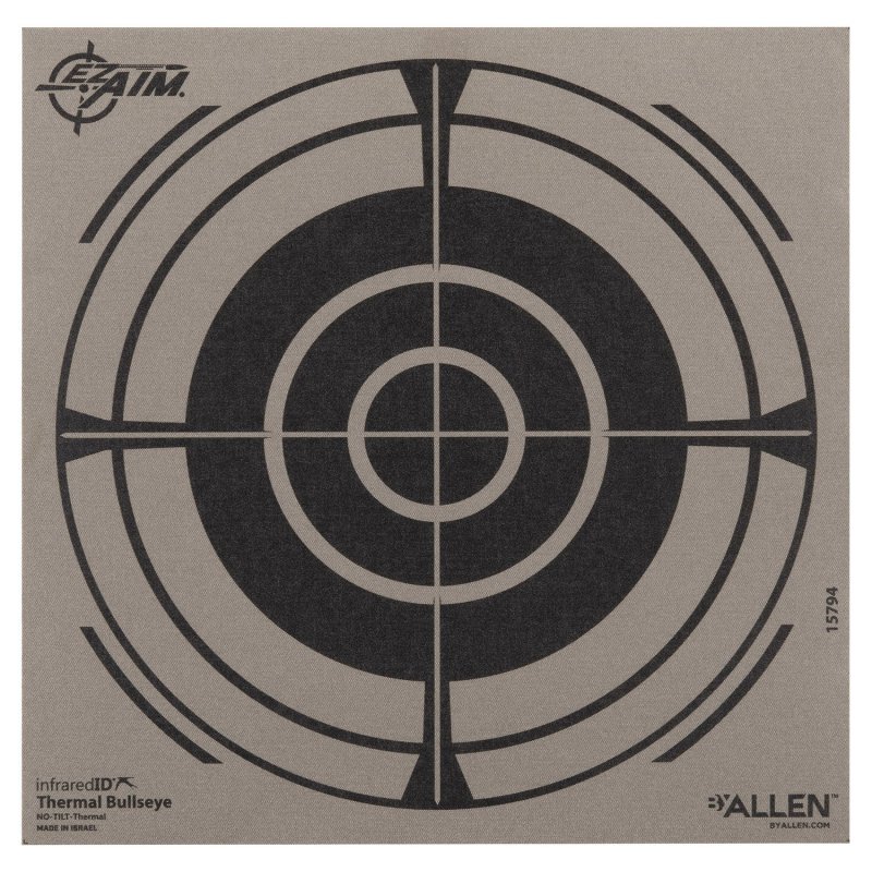 Allen 15794 Thermal Target Bullseye 8"x8" Black/Gray Paper
