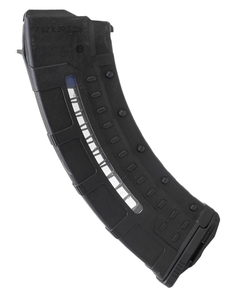 Leapers RBTAKM30 30rd Windowed 7.62x39mm Black Polymer/Steel