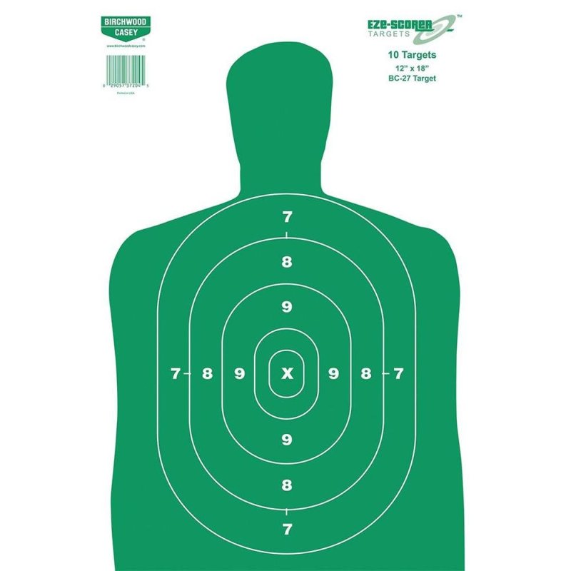Birchwood Casey BC-37204 Green Paper Targets 12 in x 18 in 10 Pack