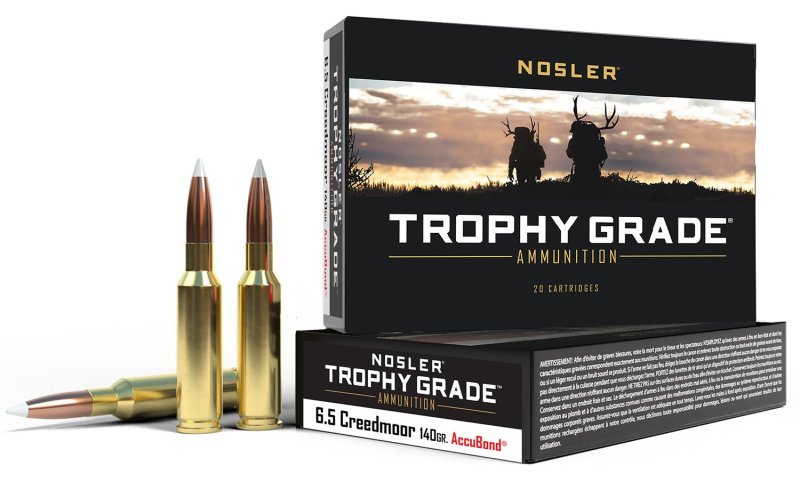 Nosler 60080 Trophy Grade 6.5 Creedmoor 140 Grain AccuBond 20 Rounds