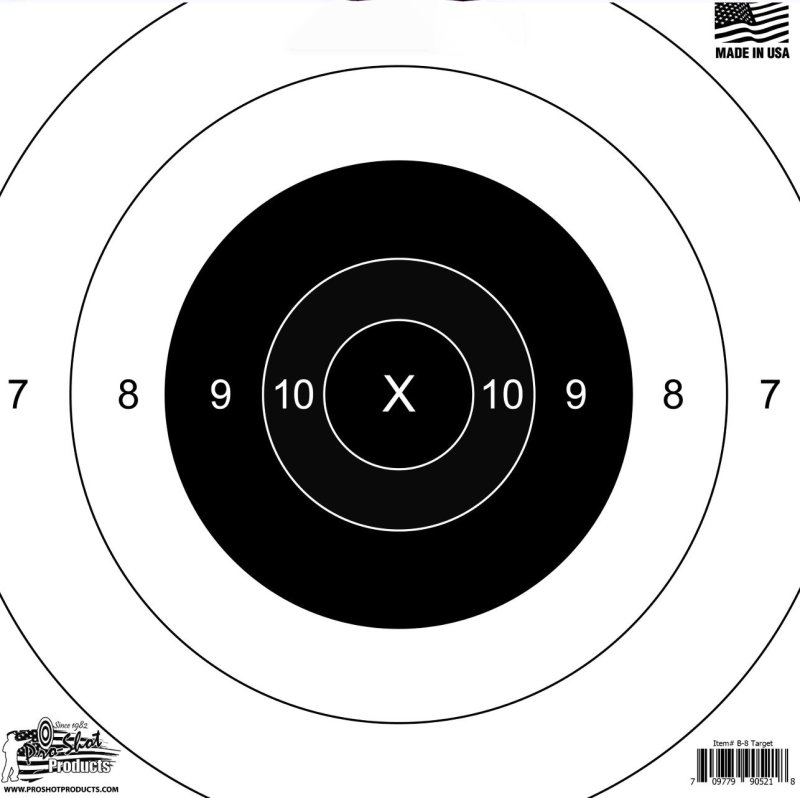PROSHOT B8-12PK 10" B-8 HVY TGT BULLSEYE
