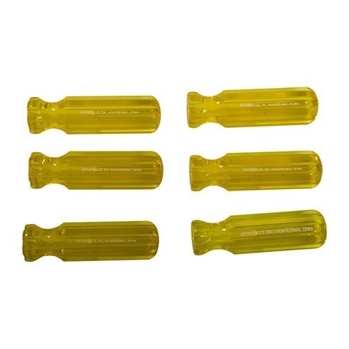 Brownells Molded Plastic Tool Handle L5 Model Yellow 6 Pack