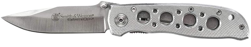 Smith & Wesson Extreme Ops Folding Knife 3.22" Drop Point 7Cr15MoV SS Blade Aluminum Handle Pocket Clip