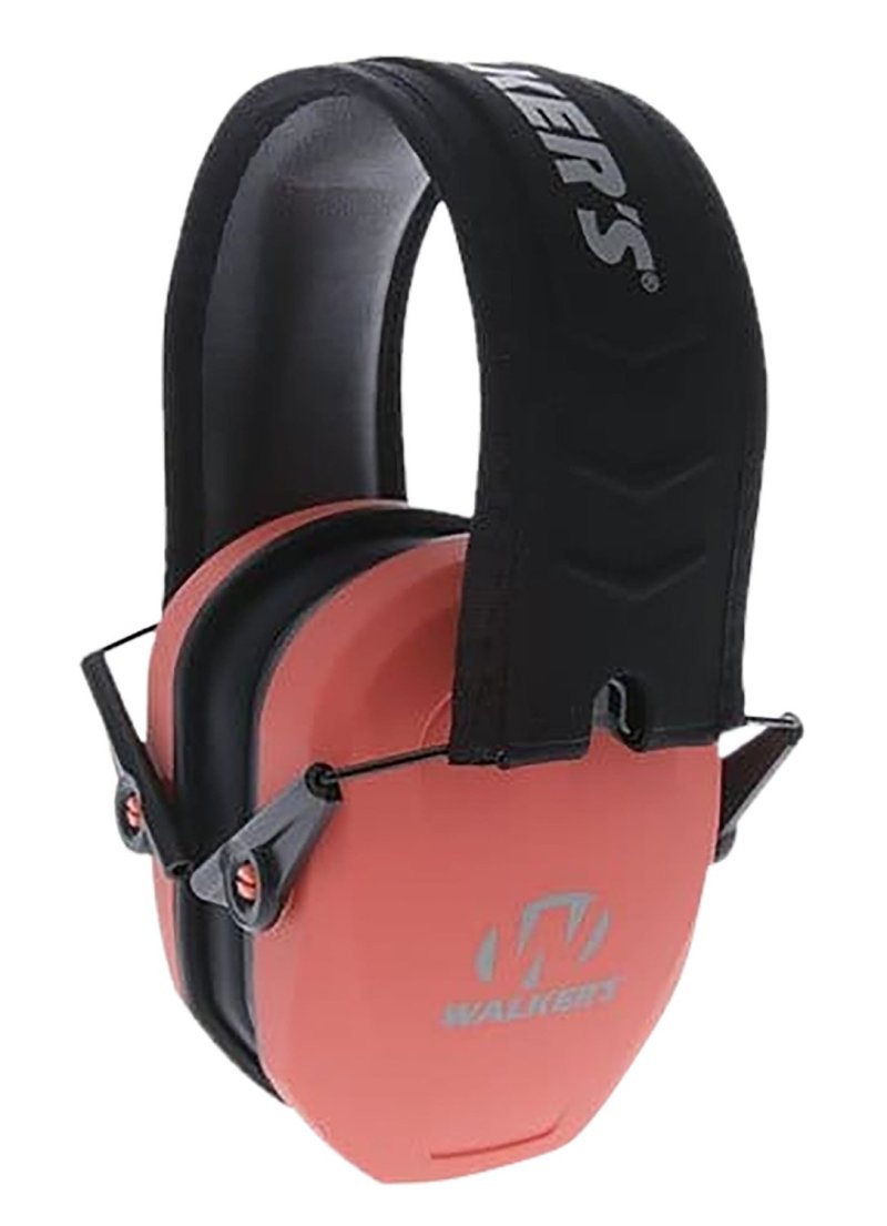 Walker's Razor Slim Passive Coral Low-Profile Foldable Earmuffs