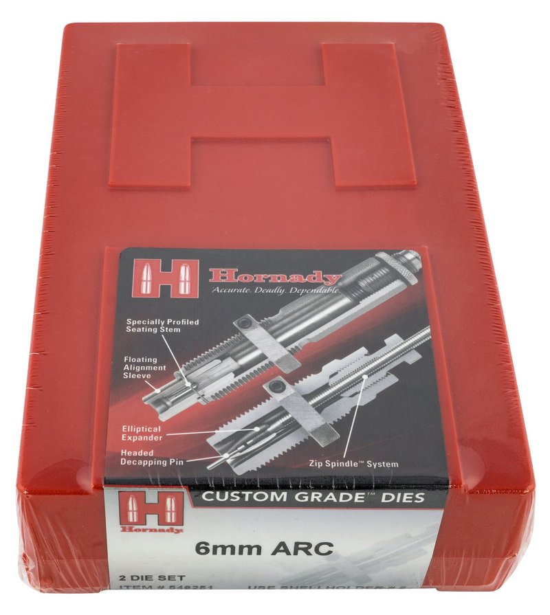 Hornady Custom Grade Series III 2-Die Set 6mm ARC Zip Spindle