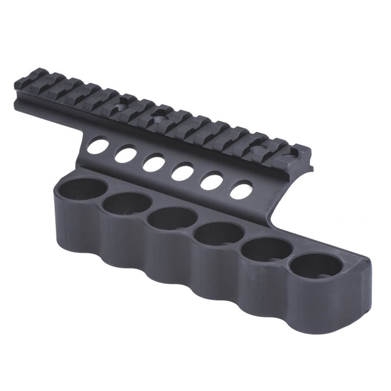 Mesa Tactical 92010 6-Shell Side Saddle 12 Gauge 5.5 In Rail Black