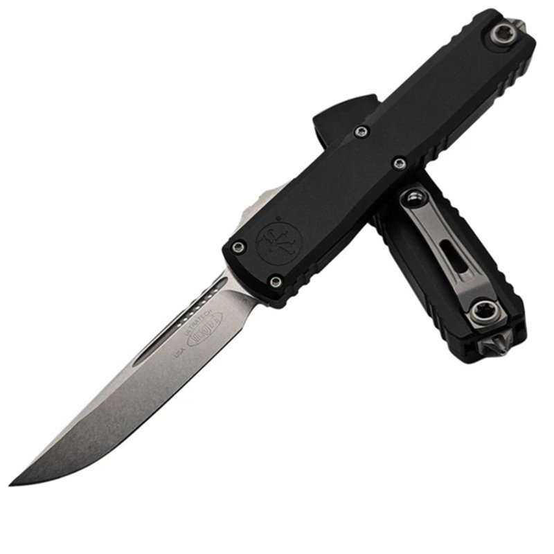 Microtech Ultratech G3 ZBP 3.55 In SE Stonewash Black ALU HNDL