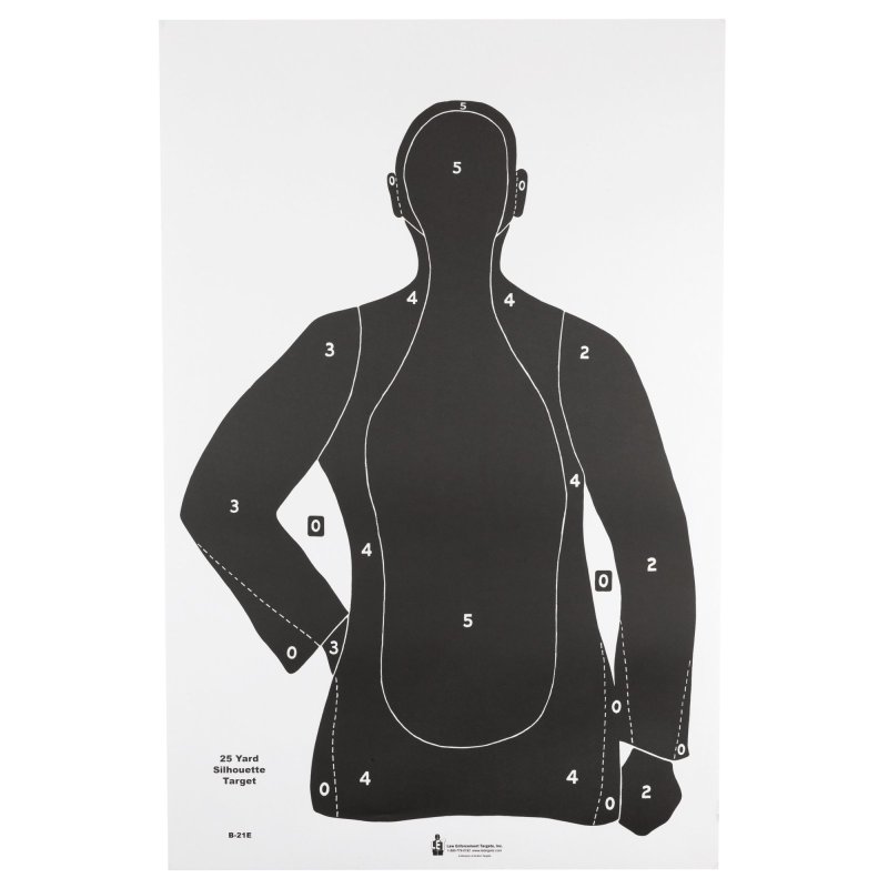 Action Target B21EBLACK100 23"x35" Black Silhouette Targets 100 Pack