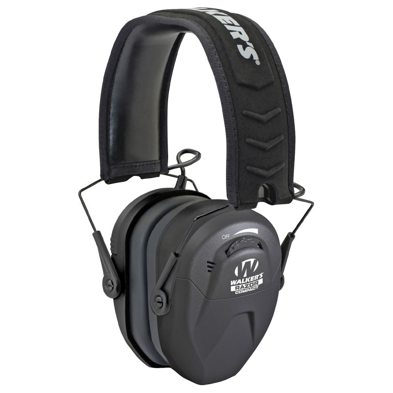 Walkers Razor Compact Electronic Earmuff Black Low-Profile