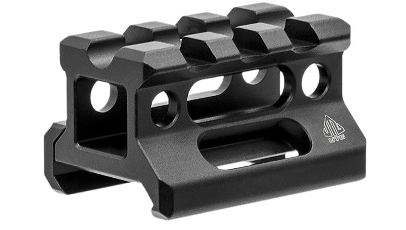 UTG MTRSX7S Picatinny Riser 0.75 In Saddle 3 Slots Matte Black Aluminum