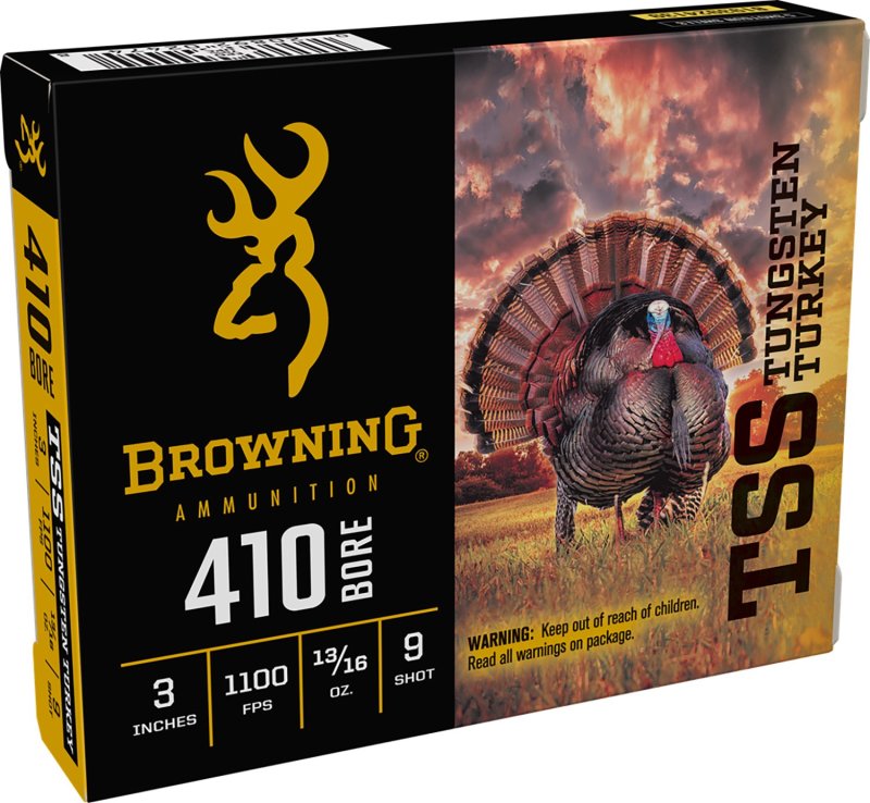 Browning TSS Turkey 410 Gauge 3" 13/16 oz 9 Shot, Tungsten Super Shot 1100 fps Ammo
