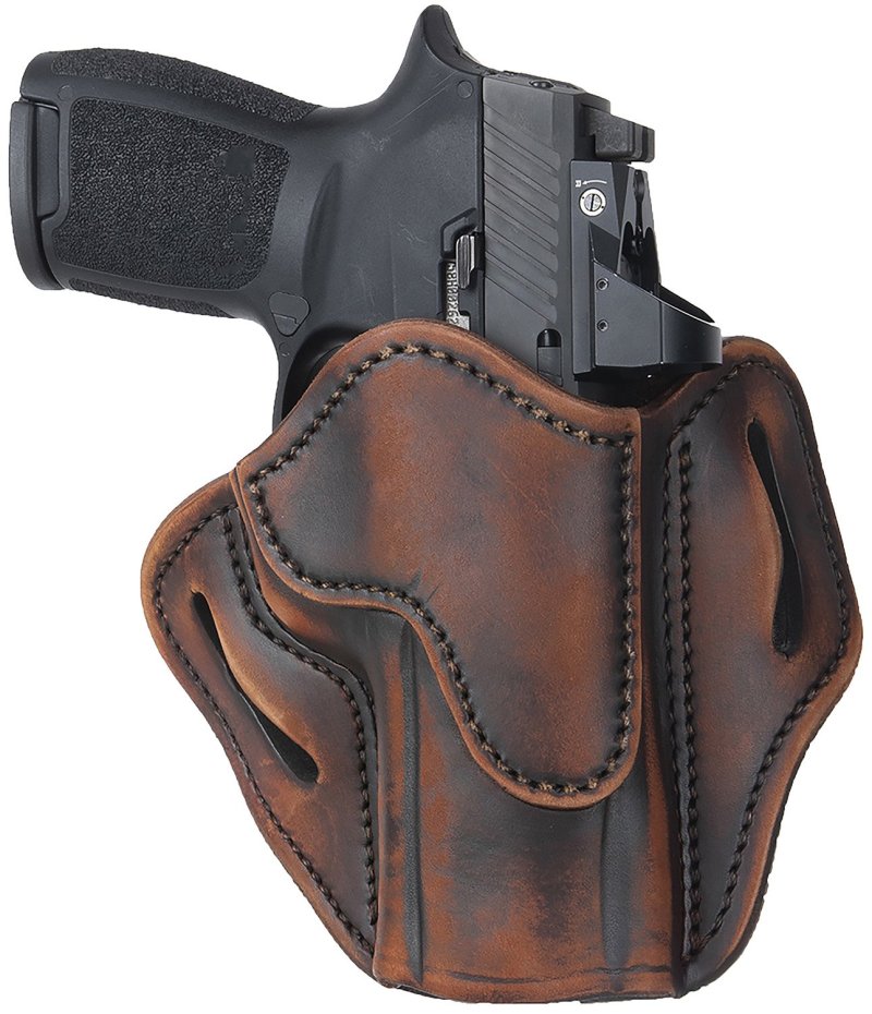 1791 Gunleather ORBH24VTGR Optic-Ready OWB Holster Vintage Leather