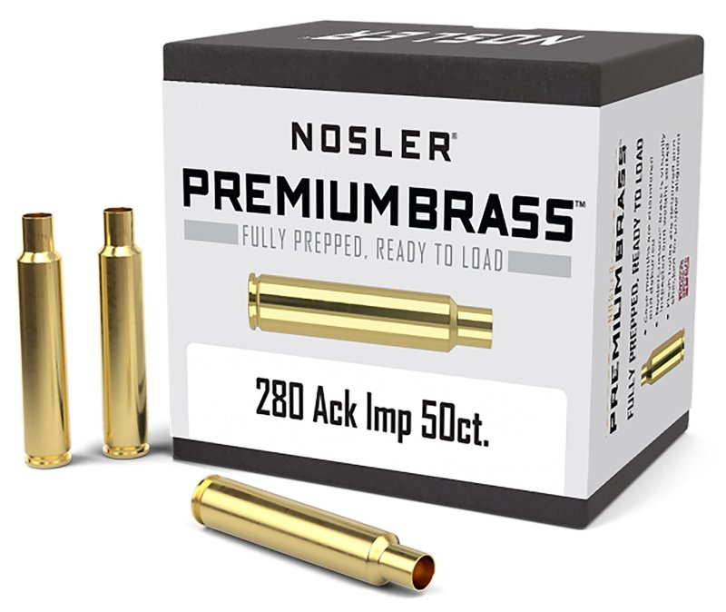 Nosler 10175 .280 Ackley Improved Unprimed Brass 50 Count