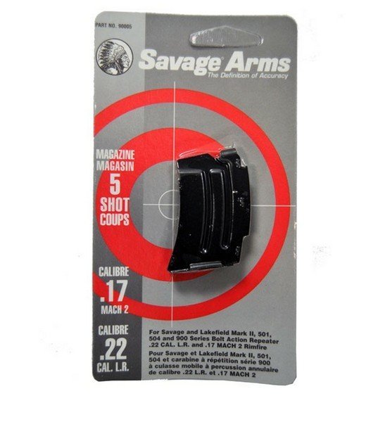 Savage Arms 90005 MKII Blued Detachable 5rd for 22 LR, 17 Mach 2