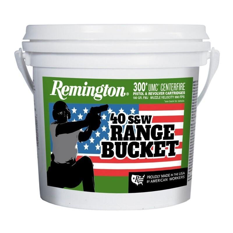Remington Range Bucket UMC Pistol Ammo 40 S&W 180 gr. FMJ 300 rd.