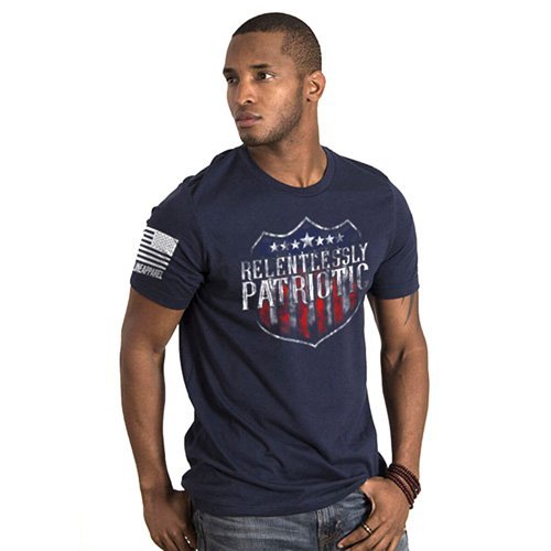 Nine Line Relentlessly Patriotic T-Shirt Midnight Navy Small