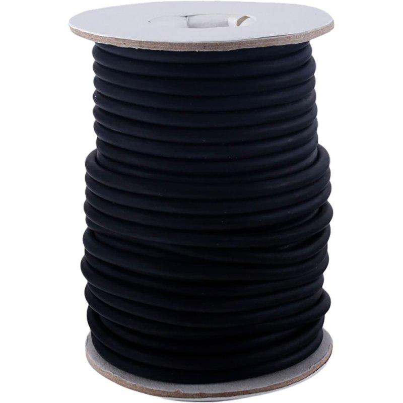 GWS Archery Rubber Tubing, 50ft Roll, Black, Ideal for Hiking
