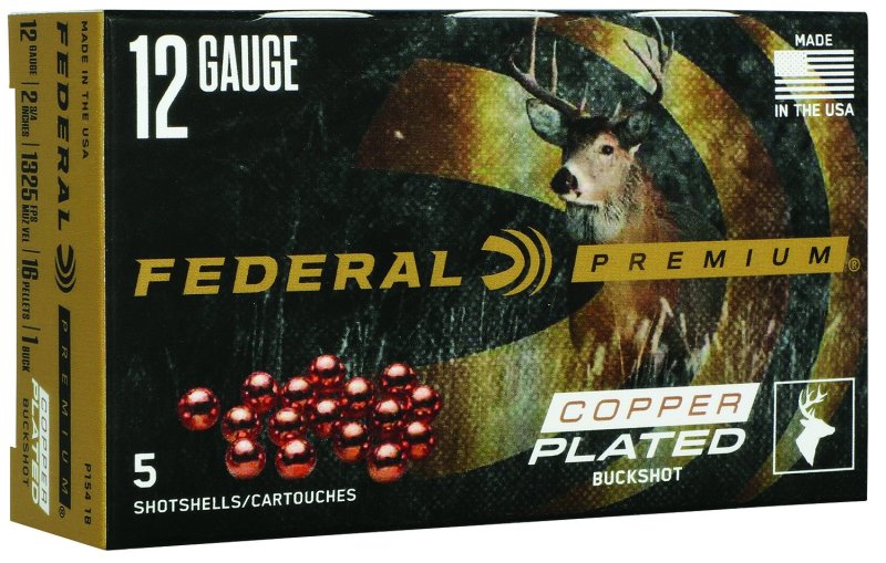 Federal Premium P1541B 12 Gauge 2.75 In 1 Buckshot 16 Pellets
