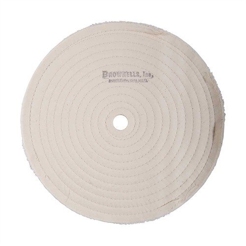 Brownells Muslin Polish Wheel Stitched 10" X 3/8" Thick 3/4" Arbor
