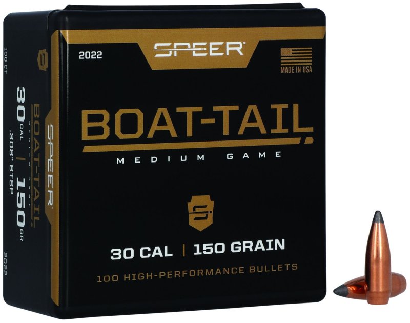 Speer 2022 .308 150gr Boat-Tail Soft Point Bullets 100ct Box