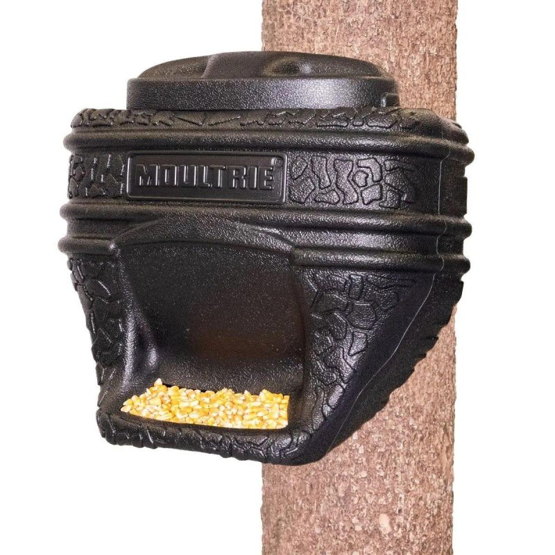 6-Gallon Gravity Feed Bin for Wildlife - Strap Attachment, No Batteries Needed