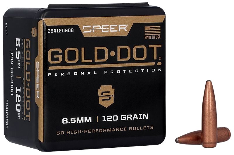 Speer Gold Dot 264120GDB 264 Cal 120gr Bonded Soft Point 50 Box .26
