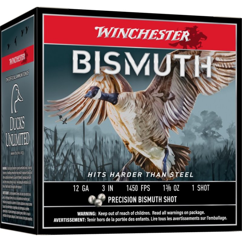 Winchester Bismuth Waterfowl Ammo 12 Gauge 3" #1 Shot 1-3/8 Oz
