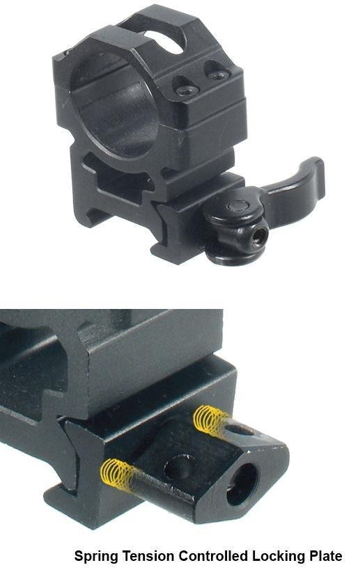 Leapers UTG RQ2W1154 2-Piece Picatinny Rings 22mm Medium Quick-Detach