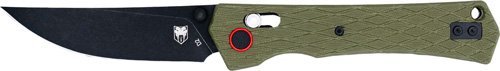 CobraTec CTLEGODG Legacy Bar Lock 3.5" G10 OD Green/Black D2 Blade