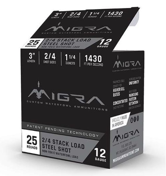 Migra Ammunitions M12S2BB 12 Gauge 3 in 1 1/4 oz 2/BB Shot 25 Rounds