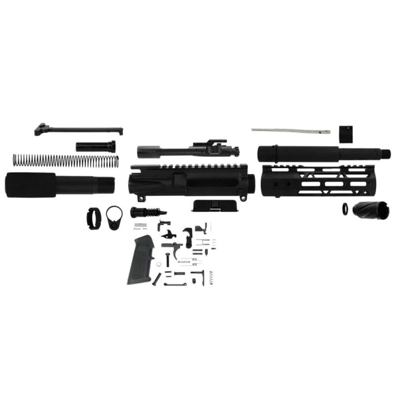 TacFire PK300LPK-7 AR 300 Blackout Pistol Kit, 7.5" Barrel, M-Lok Handguard
