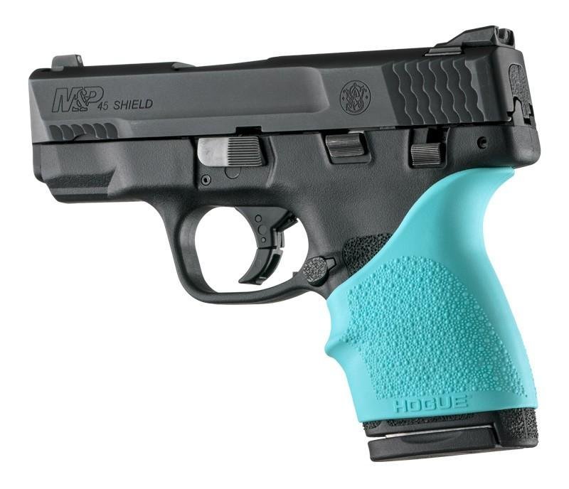 Hogue 18304 HandAll Beavertail Grip Sleeve S&W M&P Shield 45 Kahr P9/P40/CW9/CW40 Aqua