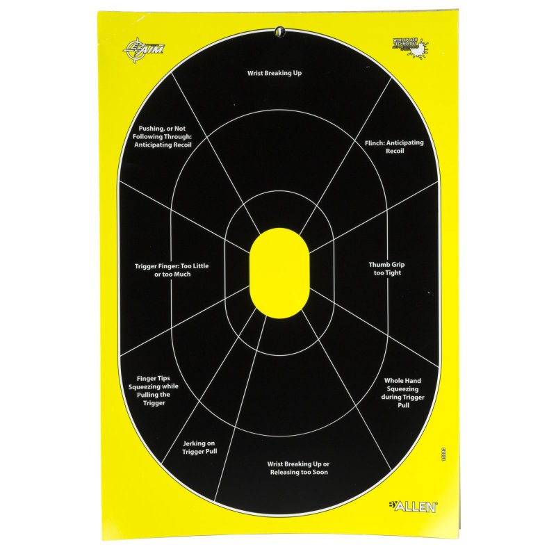 Allen EZ Aim Splash Reactive Handgun Trainer Target 12x18, 30 Pack