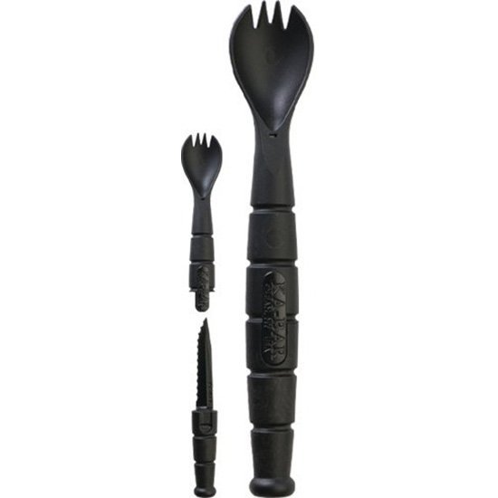Ka-Bar 9909 Spork/Knife Black Creamid 2.50 In Serrated 6.88 In