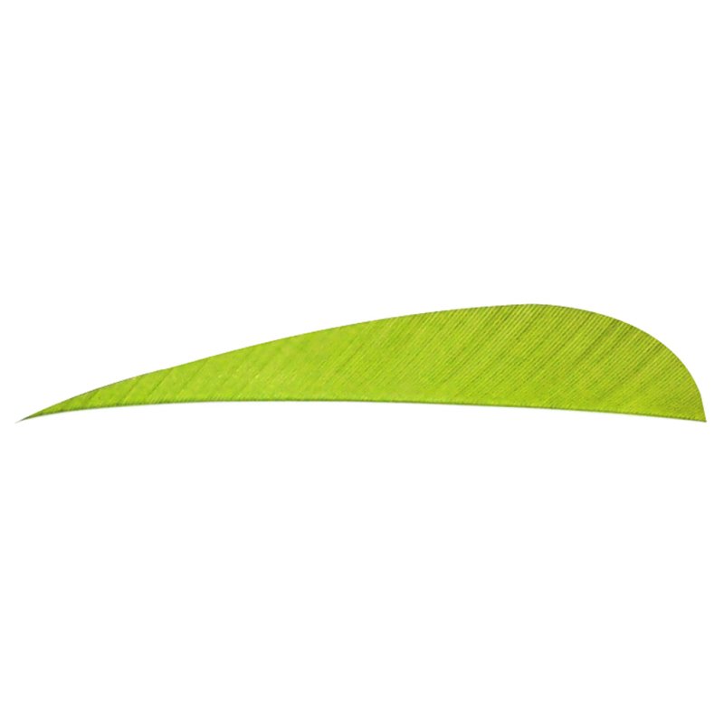 Trueflight 1813 Parabolic Feathers Chartreuse 5 In LW 100 Pack