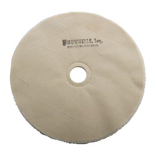 Brownells Loose Muslin Polishing Wheel 8" x 20-Ply 1" Arbor
