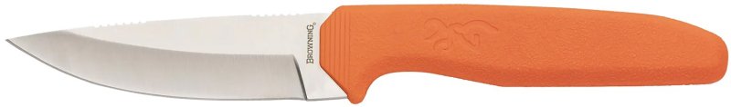 Browning 3220554 Sharp Ridge Skinner 3.5 In 8Cr13MoV SS Blade Orange Handle
