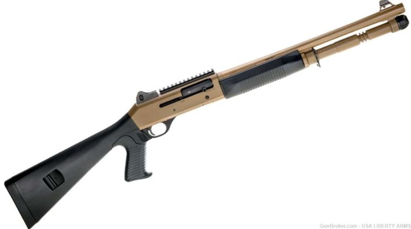 Benelli 11779 M4 Tactical 12 Gauge Pistol Grip Shotgun, 18.5" Barrel, 5+1 Capacity, FDE