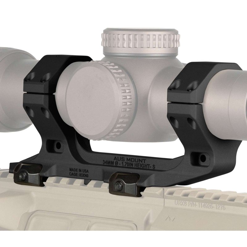 Reptilia 100240 AUS Optic Mount 34mm Black 7075-T6 Picatinny Rail