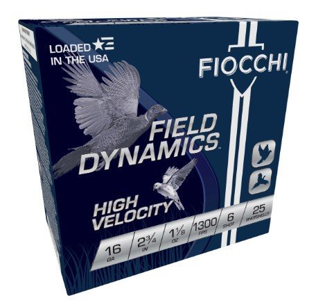 Fiocchi 16HV6 16 Gauge 2.75 in 1 1/8 oz Lead Shot 1300 FPS 25 Rounds