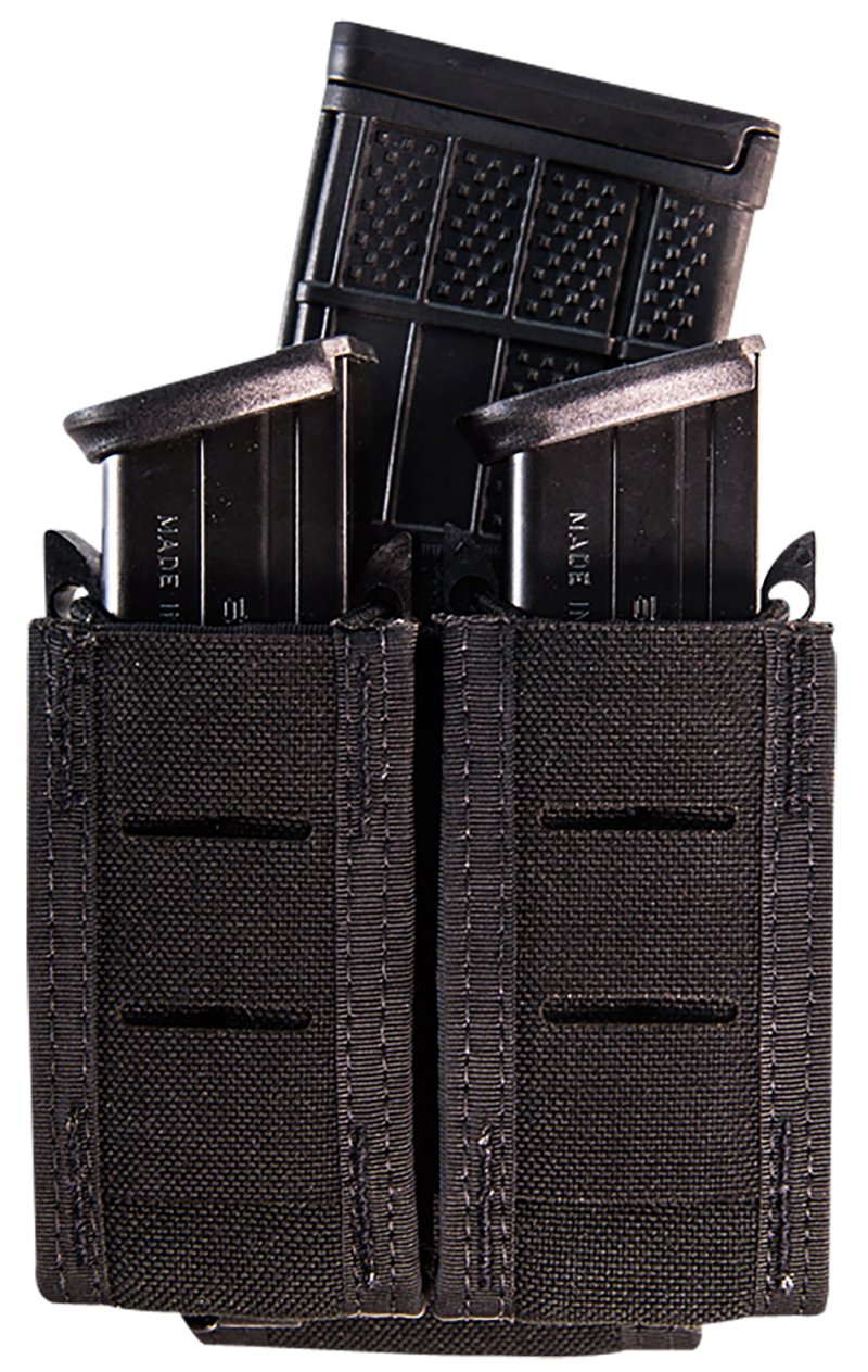 High Speed Gear 41PT02BK TACO Double Pistol Mag Pouch, Black Nylon MOLLE