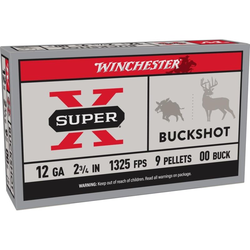 Winchester XB1200 12 Gauge 2.75 in 9 Pellets 00 Buck Shot 1325 fps