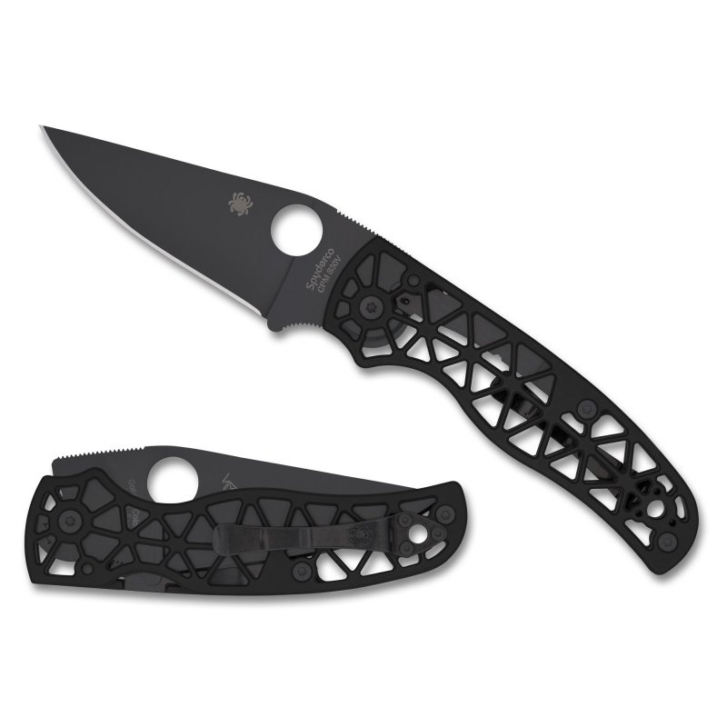 Spyderco Edgerati C266BKALBKP 3.57 In Drop Point CPM S30V Black