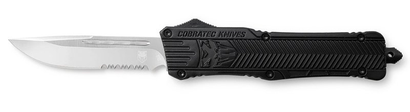 CobraTec LBCTK-1LDNS 3.9" Drop Point Serrated OTF Knife D2 Steel