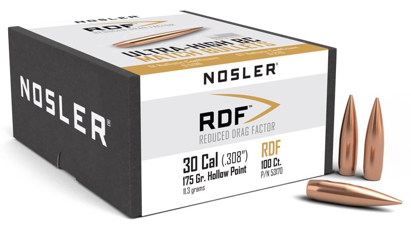 Nosler RDF Match 53170 30 Caliber .308 175 gr HPBT 100 Box