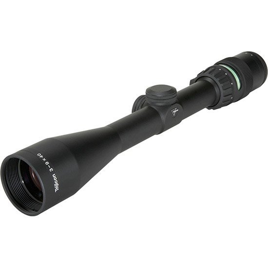 Trijicon AccuPoint TR202G 3-9x40mm Riflescope, Green Mil-Dot Crosshair, Fiber Optics & Tritium Illumination, 1" Tube, Black