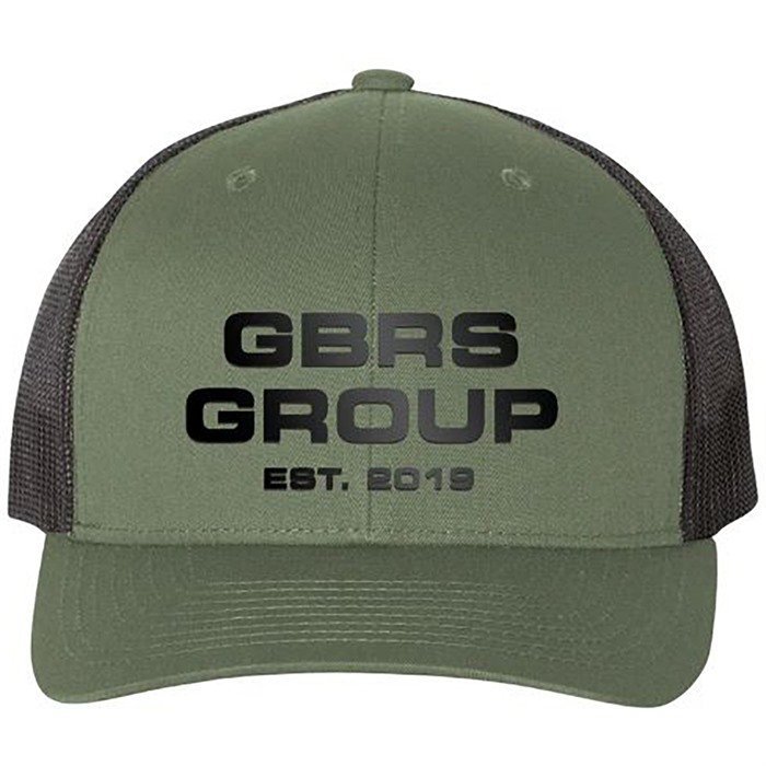 GBRS Group HAT-SIL-GRNBLK Trucker Hat Loden Green Black