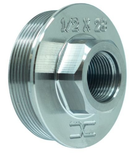 Faxon 1/2X28 Direct Thread to Hub Adapter FFMDSILHUB52802