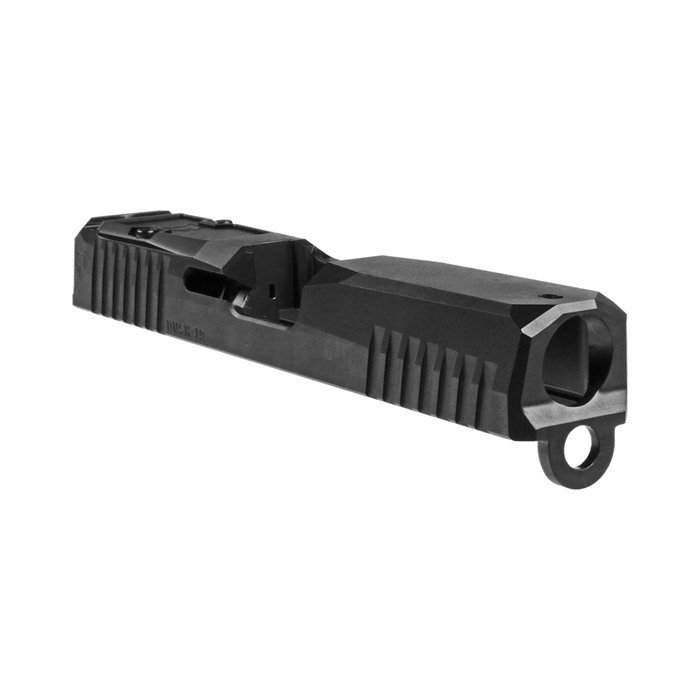 Lone Wolf LWD-DKSLIDE19-G3-BLK 9mm RMR Cut Stripped Slide Black Gen3 G19
